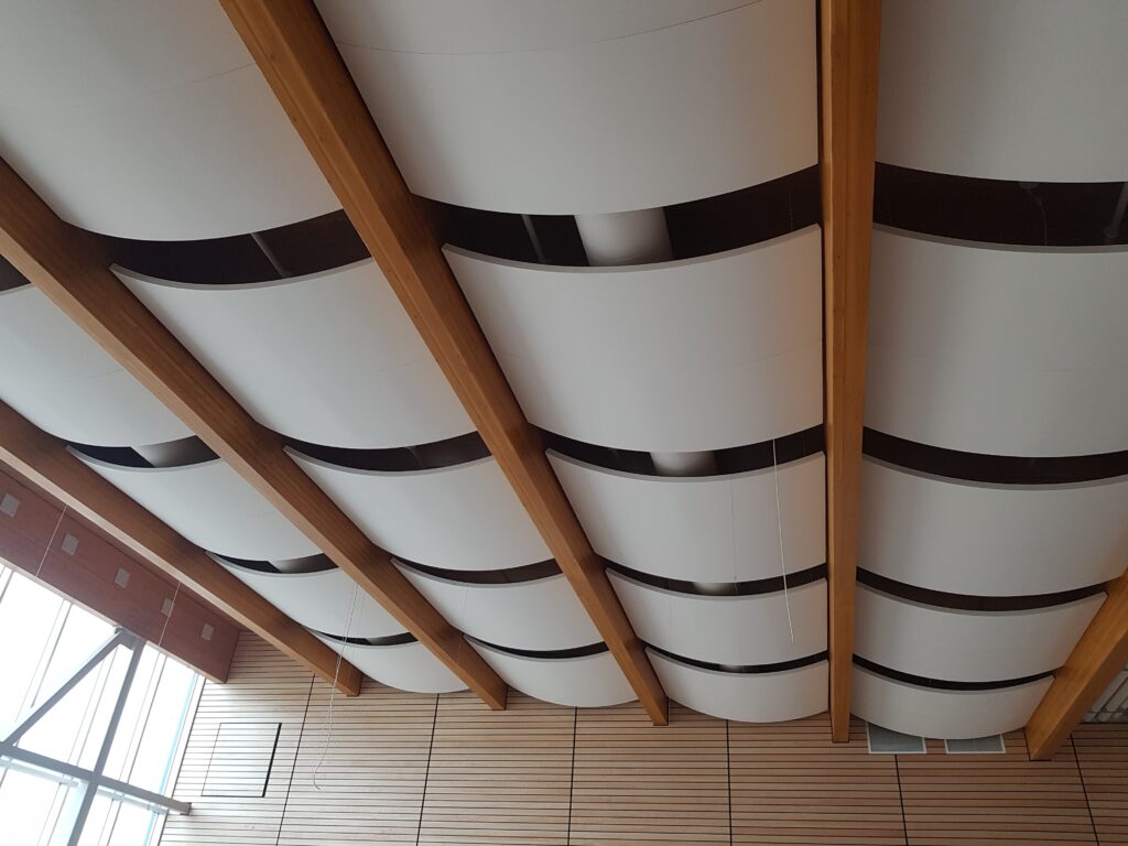 A fantastic fabrilok acoustic grid ceiling